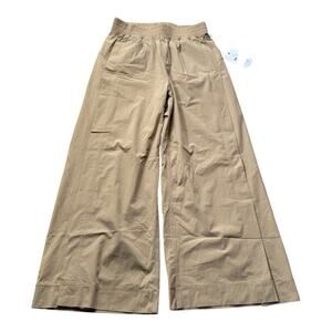 Wide Leg Drawstring Waist Pants in Khaki